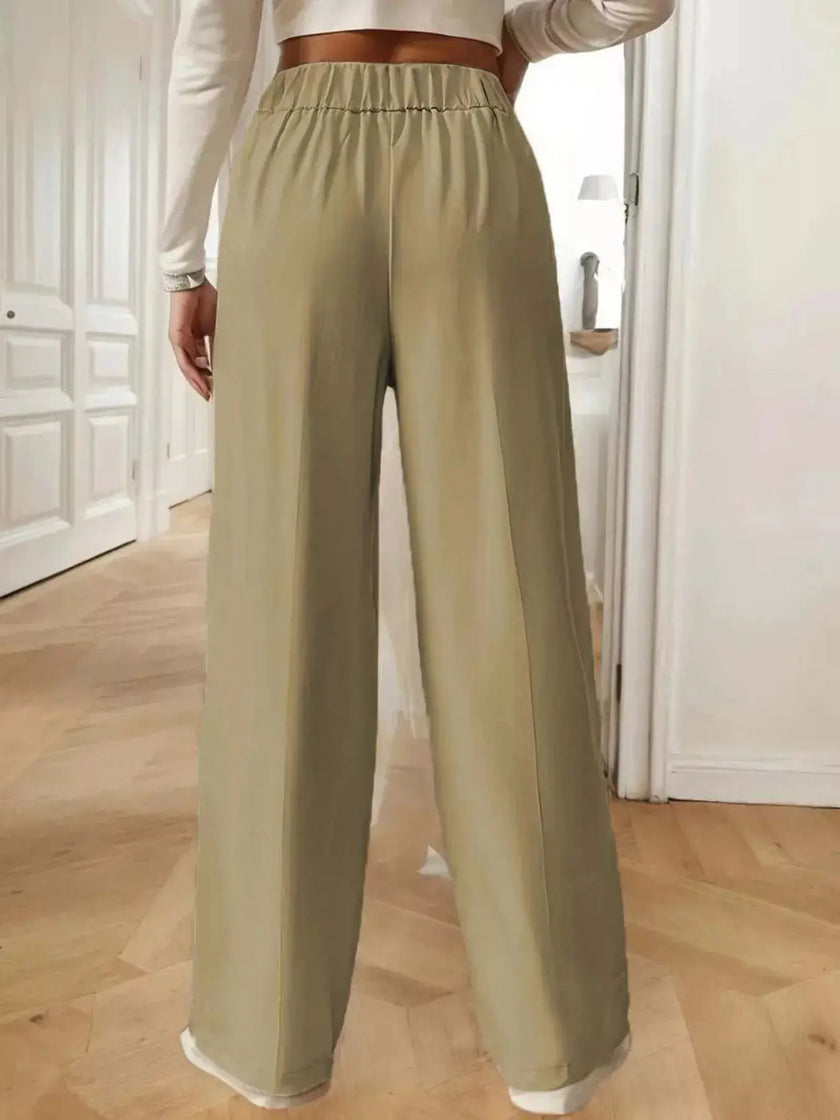 Full Size High Waisted Wide Leg Pants  Style Ratio