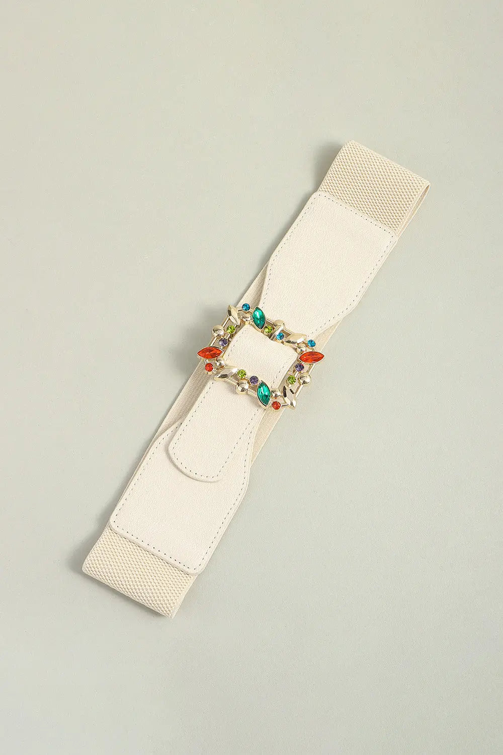 Multicolored Leaf Buckle Elastic Belt  Style Ratio