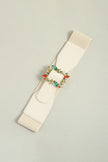 Multicolored Leaf Buckle Elastic Belt  Style Ratio