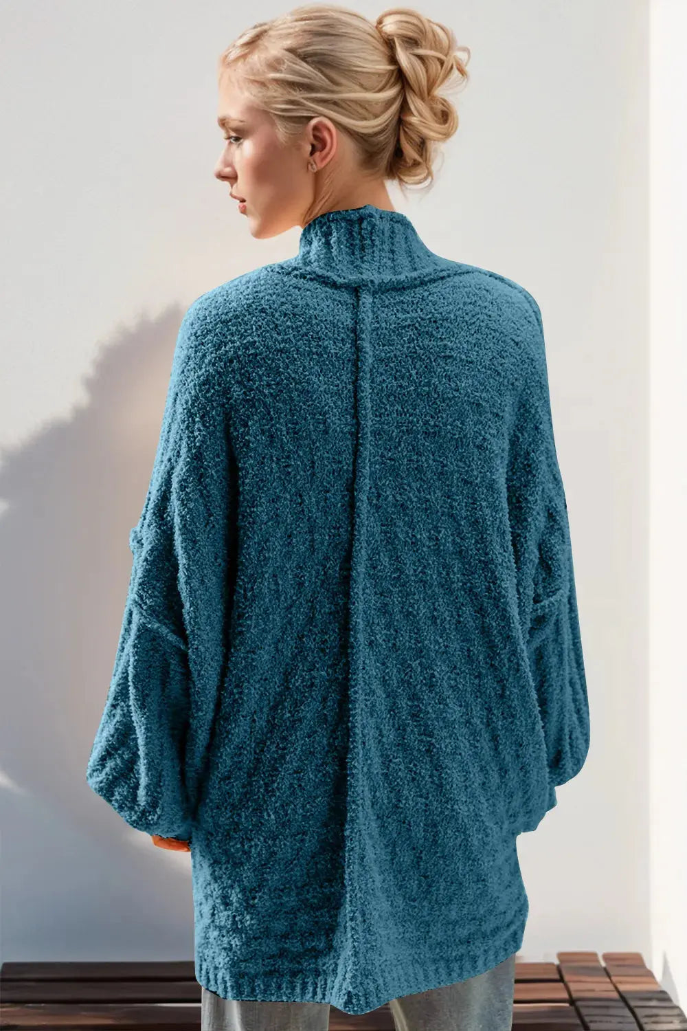 Double Take Full Size Open Front Long Sleeve Cardigan  Style Ratio
