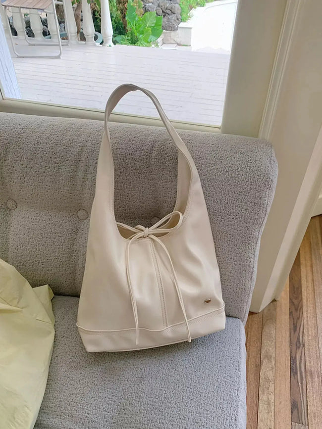 Leather Tied Shoulder Bag  Style Ratio