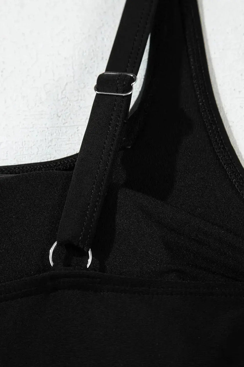 Square Neck A-line One Piece Swim Dress  Style Ratio