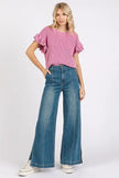 Mittoshop Wide Leg Denim Jeans  Style Ratio