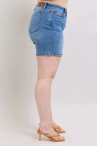 Judy Blue Full Size 2 Button Denim Shorts with Pockets Plus Size  Style Ratio