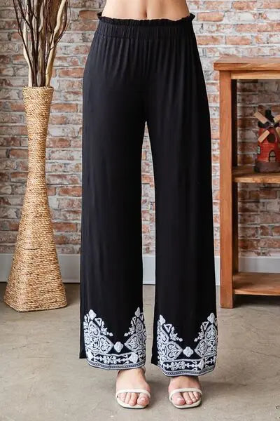 Heimish Damask Pattern Casual Pants  Style Ratio