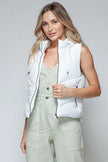 Snobbish Zip Up Quilted Hooded Vest  Style Ratio