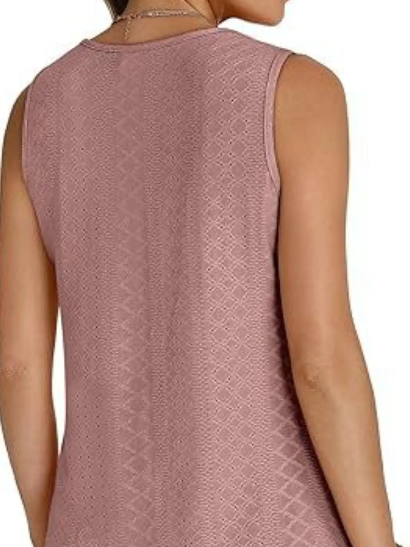 Eyelet V-Neck Tank  Style Ratio