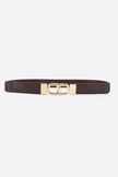 Geometric Double Buckle Elastic Belt  Style Ratio