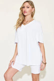 Basic Bae Full Size V-Neck Drop Shoulder Shirt and Shorts Loungewear  Style Ratio