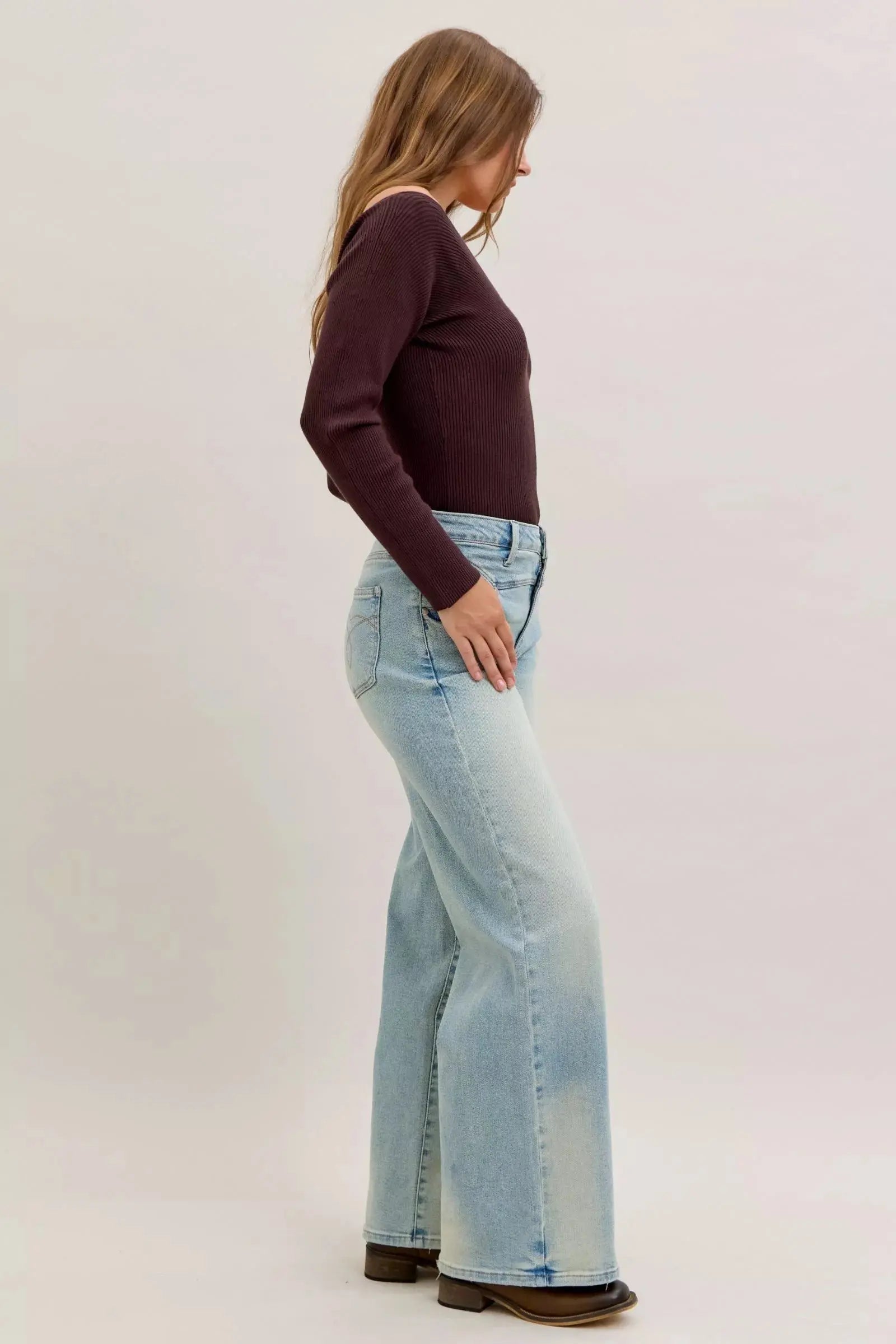 Judy Blue High Waist Column Straight Jeans  Style Ratio