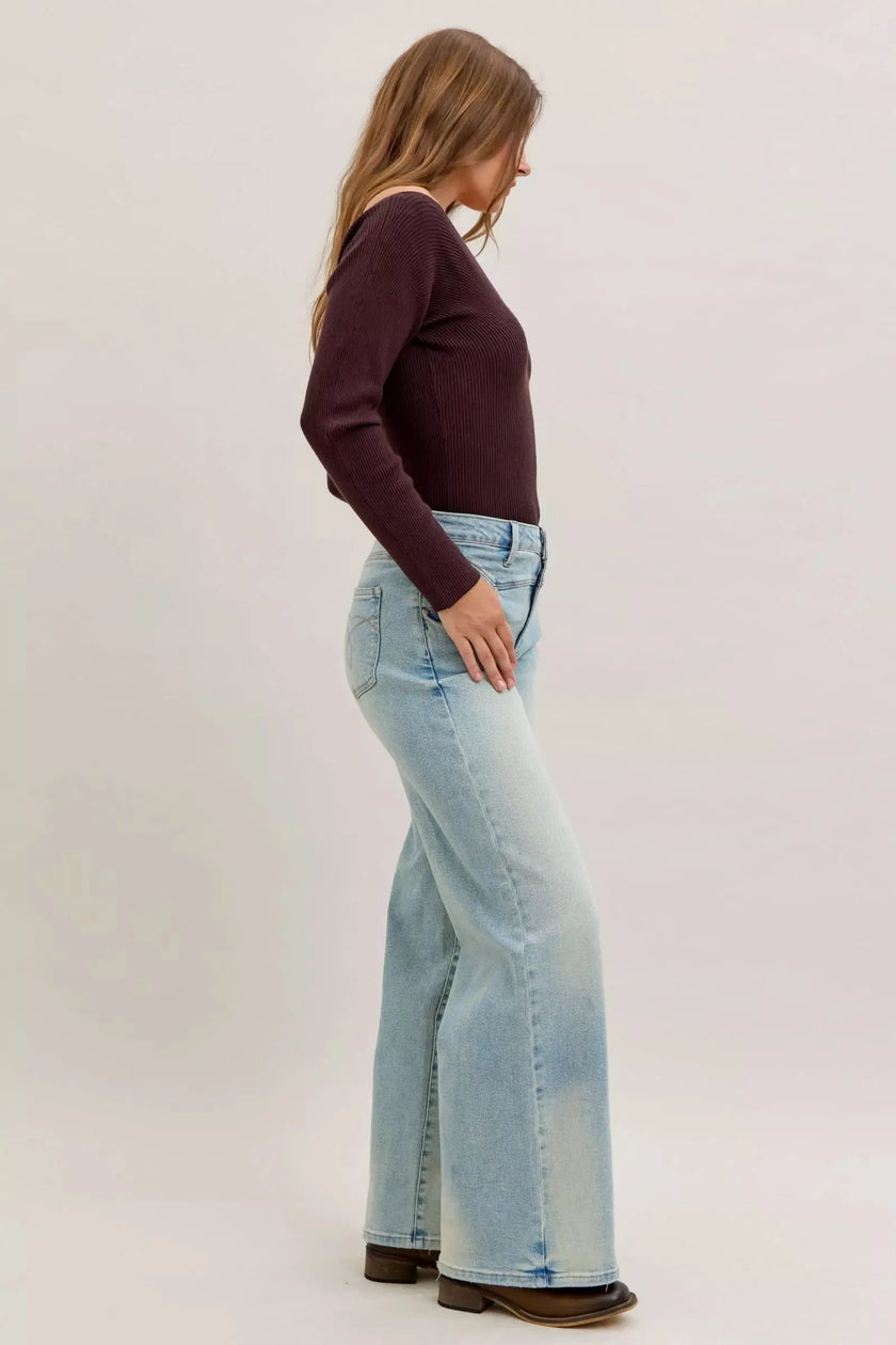 Judy Blue High Waist Column Straight Jeans  Style Ratio