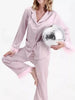 Silky Button Up Top and Pants Lounge Set  Style Ratio