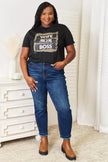 Wife Mom Boss Leopard Graphic Short Sleeve Shirt  Style Ratio