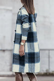 Double Take Plaid Button Up Lapel Collar Coat  Style Ratio