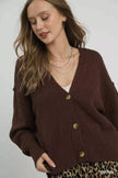 Umgee Button-Front V Neck Knit Cardigan  Style Ratio