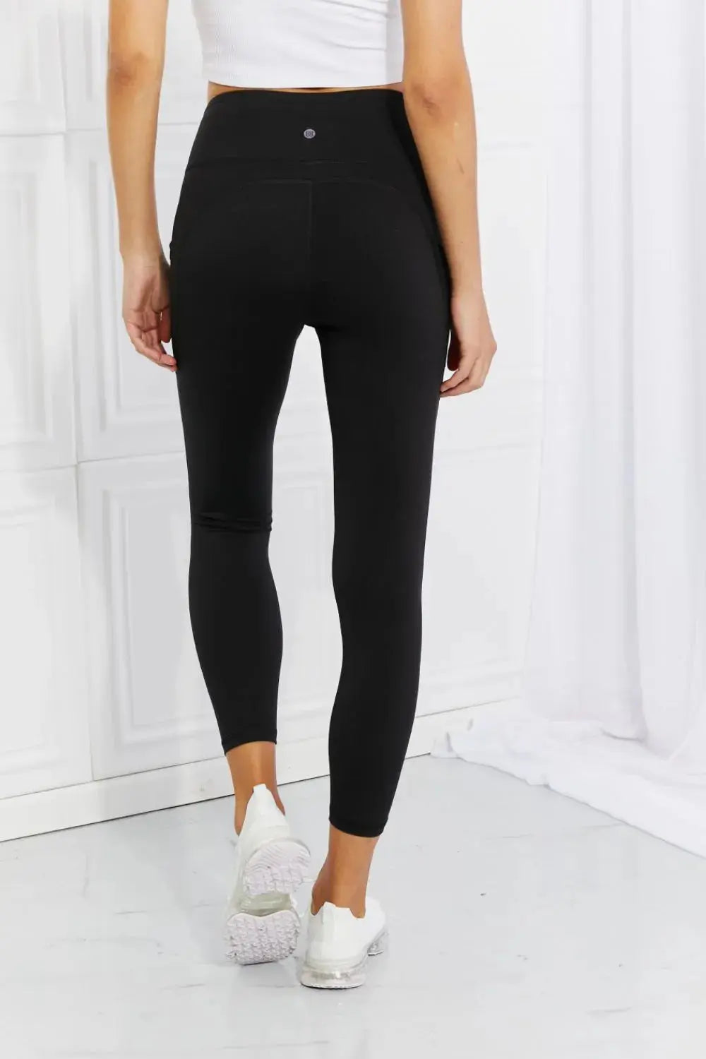 Leggings Depot Full Size Strengthen and Lengthen Reflective Dot Active Leggings  Style Ratio