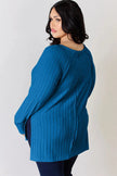 Basic Bae Full Size Ribbed Round Neck Long Sleeve Shirt  Style Ratio