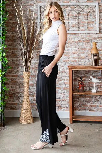 Heimish Damask Pattern Casual Pants  Style Ratio