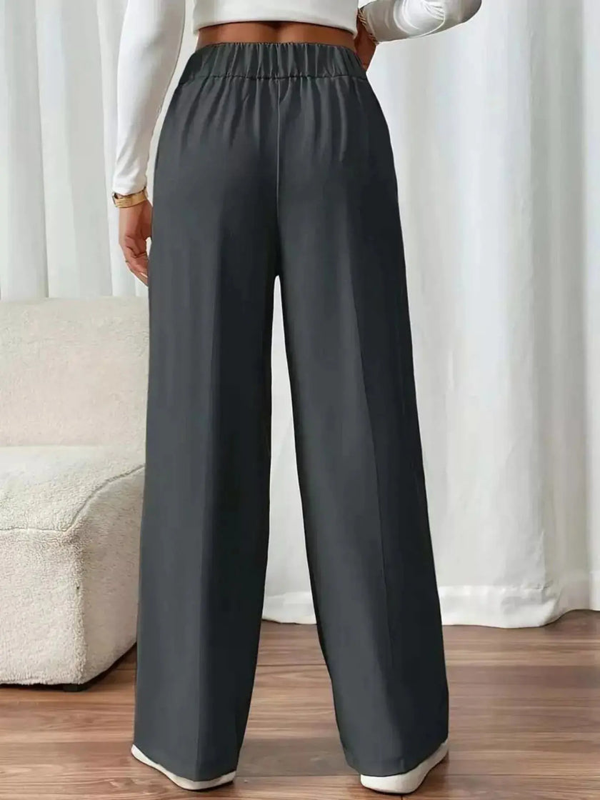 Full Size High Waisted Wide Leg Pants  Style Ratio