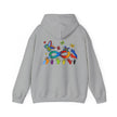 Neurospicy: Colorful Hands w/Words & Butterflies Design Hoodie  Style Ratio