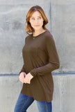 Basic Bae Full Size Round Neck Long Sleeve Top  Style Ratio