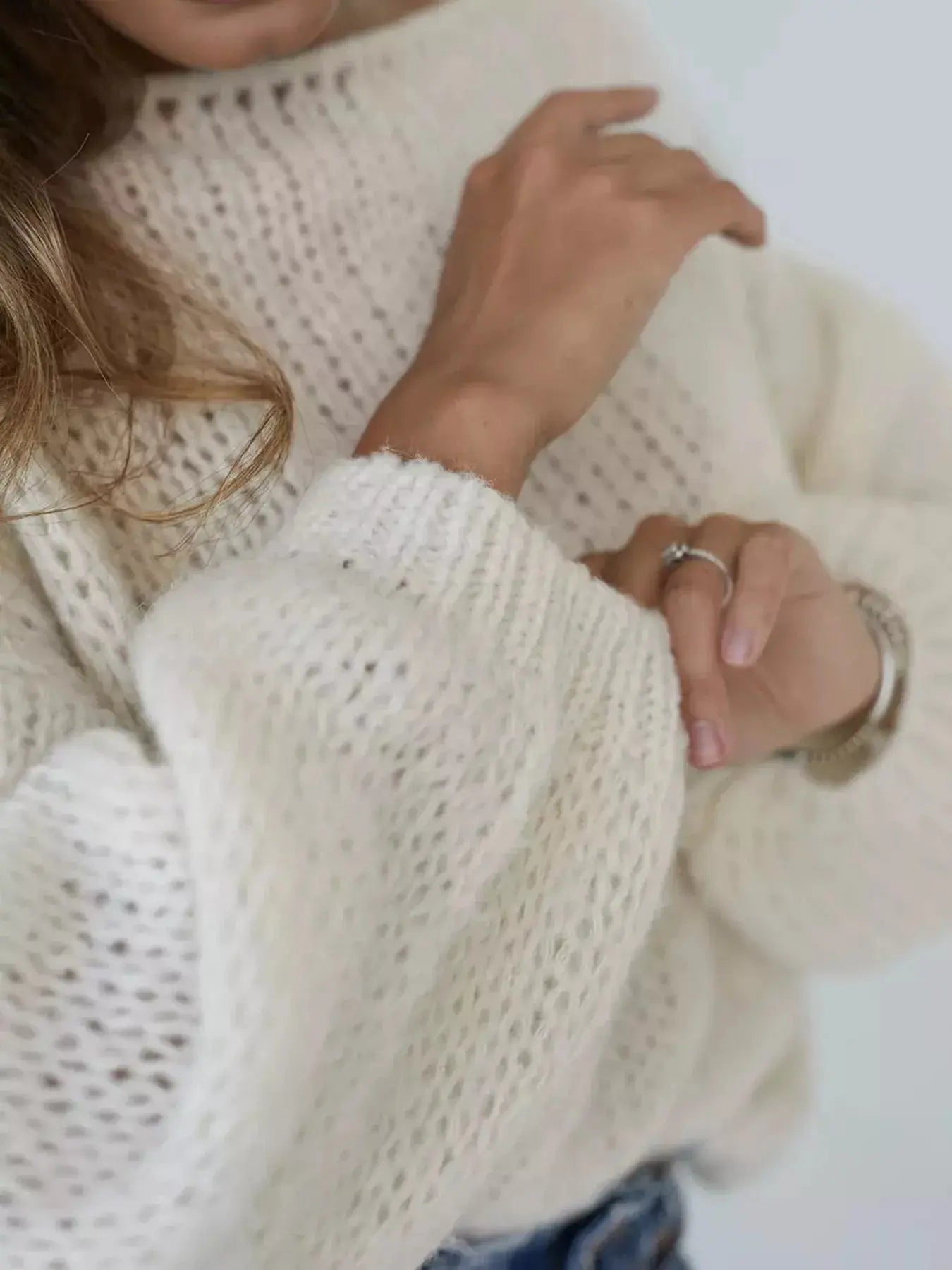 Chunky Knit Boat Neck Sweater  Style Ratio