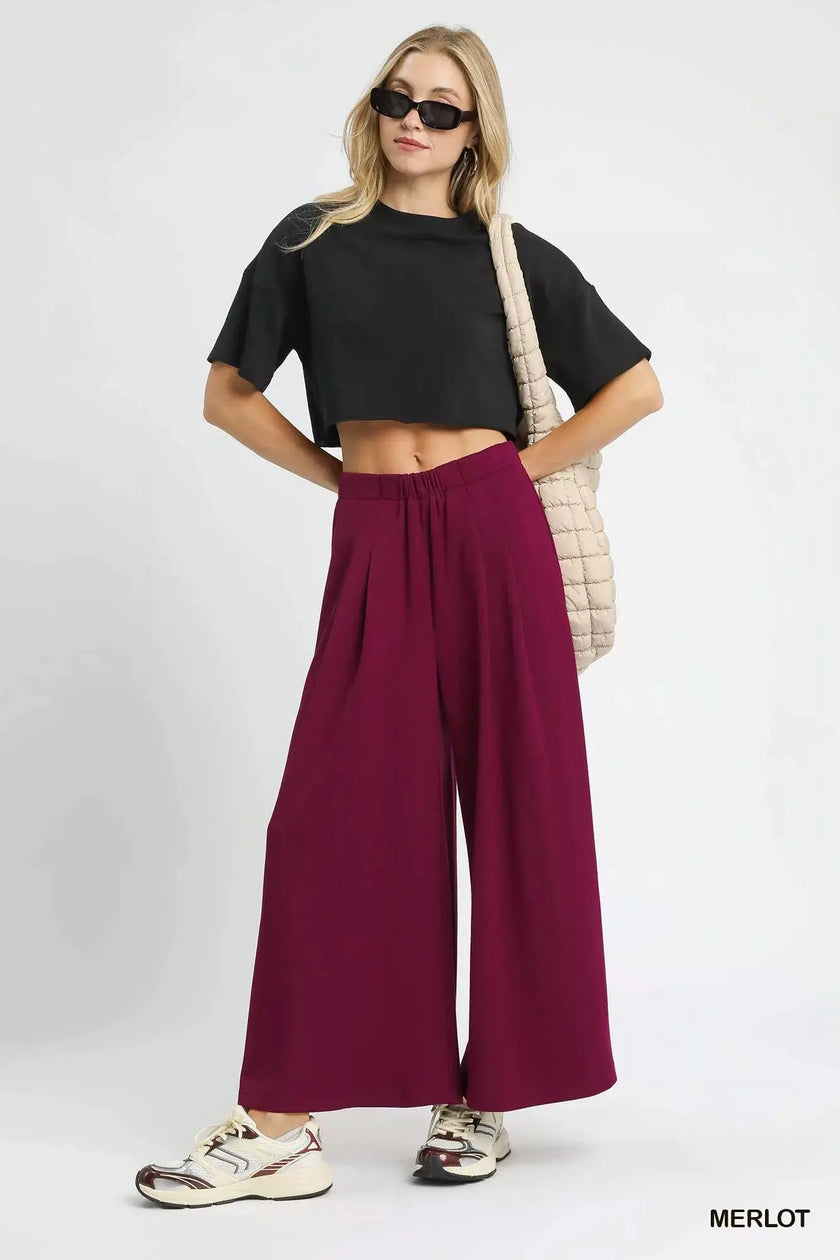 Umgee Wide Leg Pants with Pockets  Style Ratio