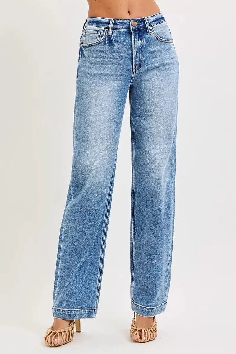 RISEN High Rise Wide Baggy Jeans  Style Ratio