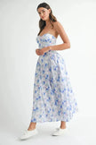 Mable Sweetheart Neckline Floral Printed Midi Dress  Style Ratio
