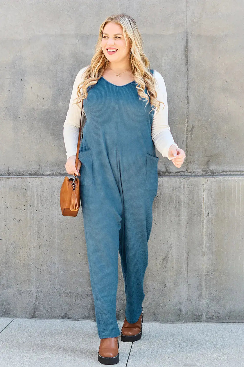 Double Take Full Size Sleeveless Straight Jumpsuit  Style Ratio