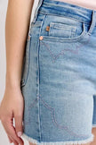 Judy Blue High Waist Western Embroidery Detail Cut Off Denim Shorts  Style Ratio
