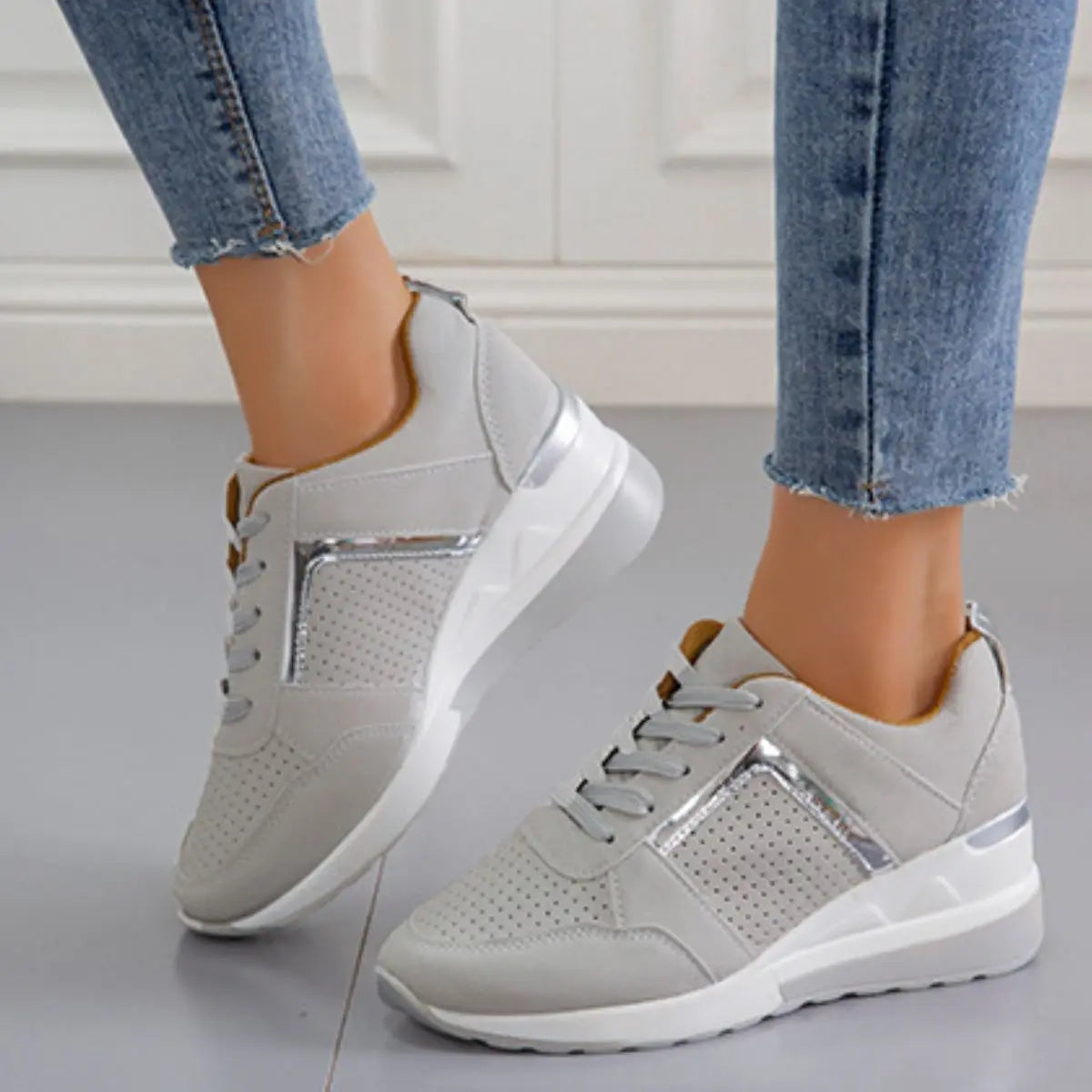 Lace Up Wedge Sneakers  Style Ratio