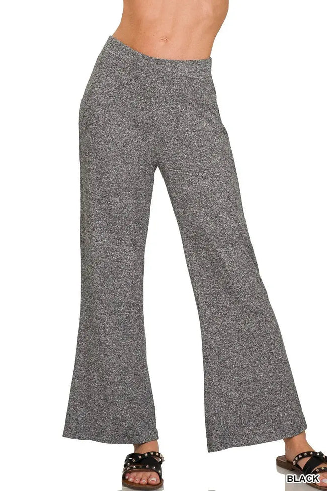 Zenana Soft Elastic Waisted Flare Pants  Style Ratio
