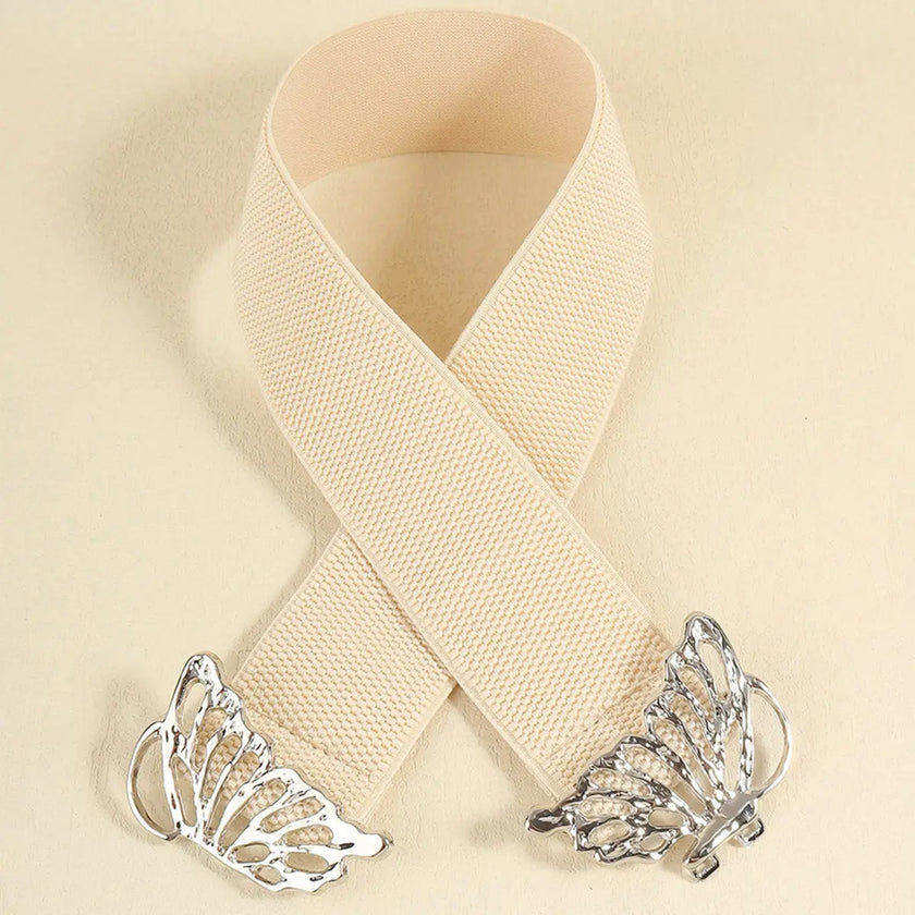 Butterfly Alloy Buckle Elastic Belt  Style Ratio