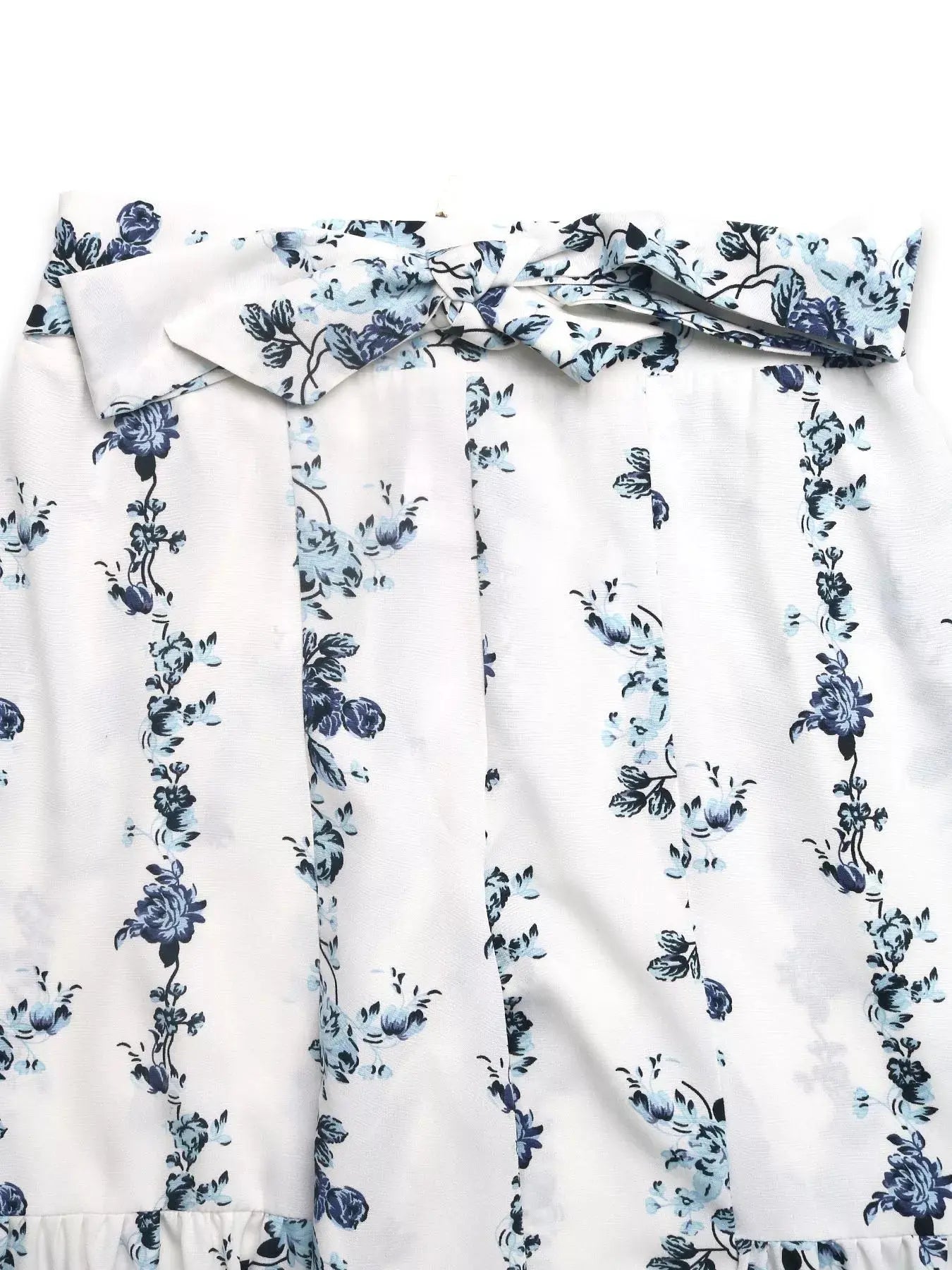 Floral Print Tie Front Wide Leg Pants  Style Ratio