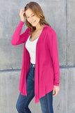 Basic Bae Full Size Open Front Long Sleeve Cardigan  Style Ratio