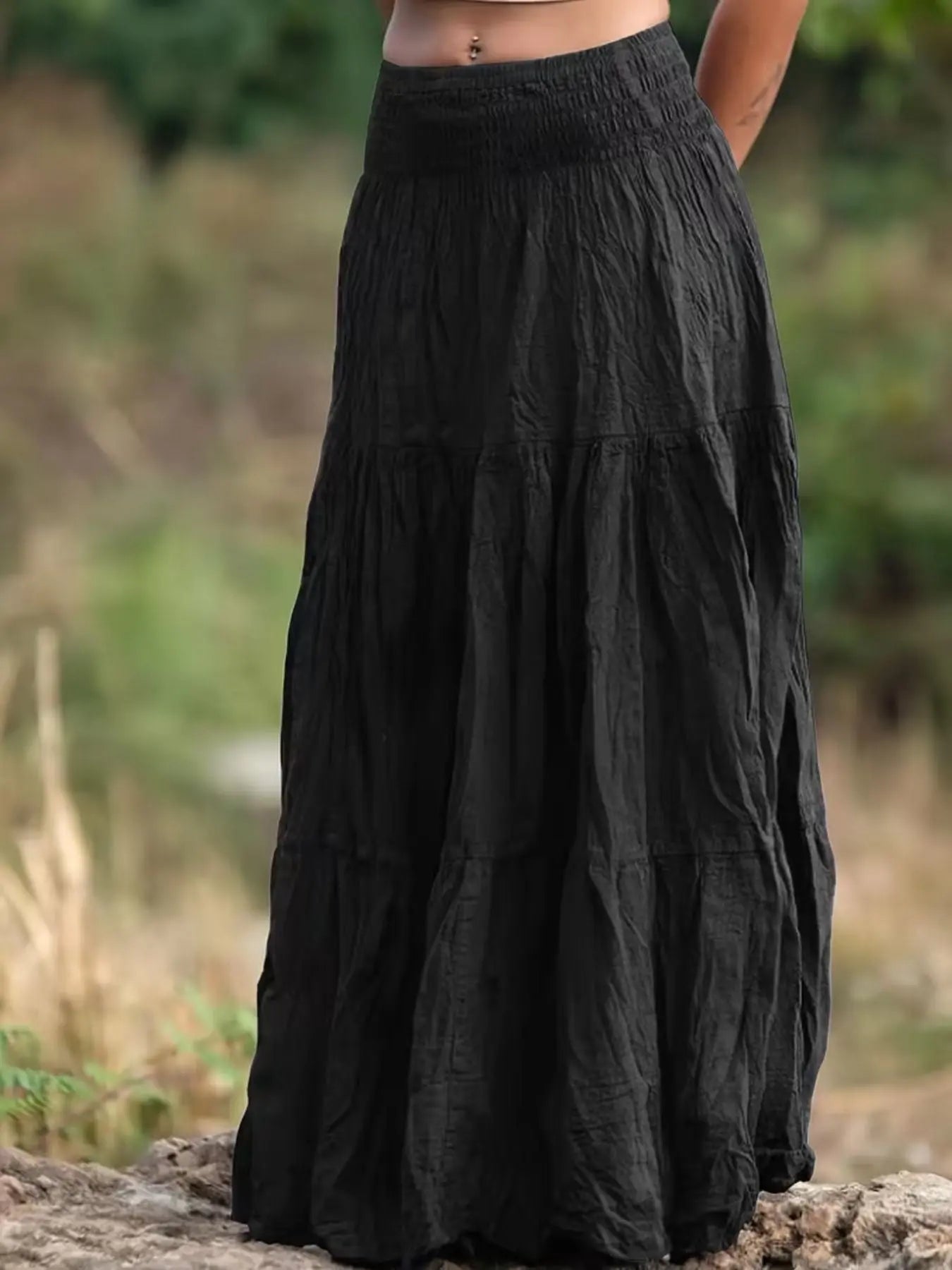 Tiered Maxi Skirt  Style Ratio