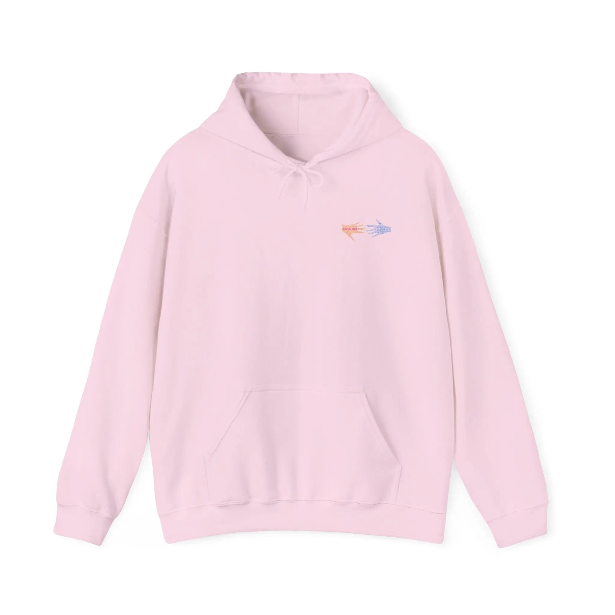 Neurospicy: Colorful Hands w/Words & Butterflies Design Hoodie  Style Ratio