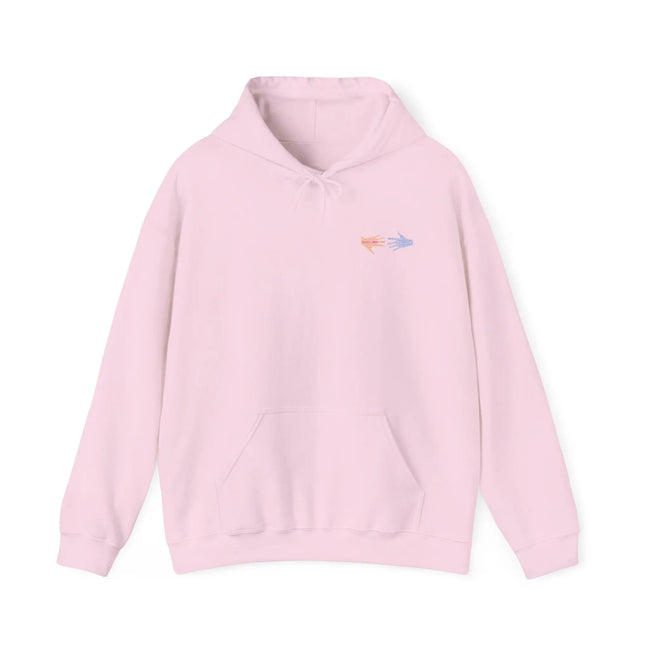 Neurospicy: Colorful Hands w/Words & Butterflies Design Hoodie  Style Ratio
