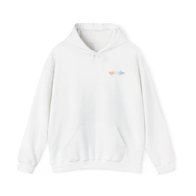 Neurospicy: Colorful Hands w/Words & Butterflies Design Hoodie  Style Ratio