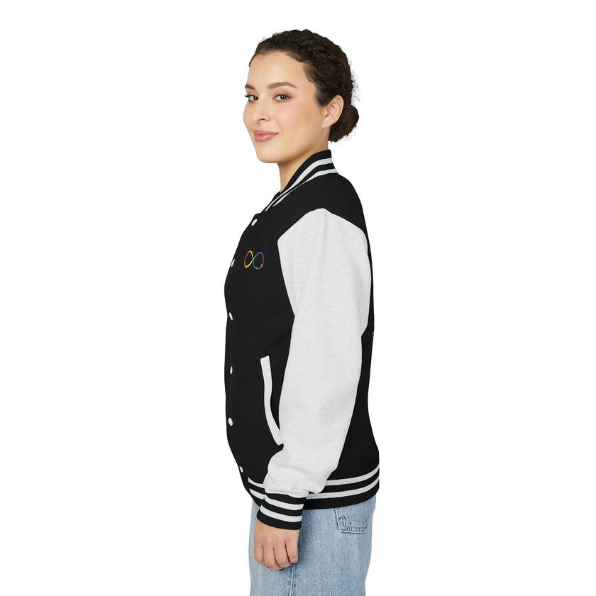 Neurospicy: Rainbow Infinity Inclusion Letterman Jacket  Style Ratio