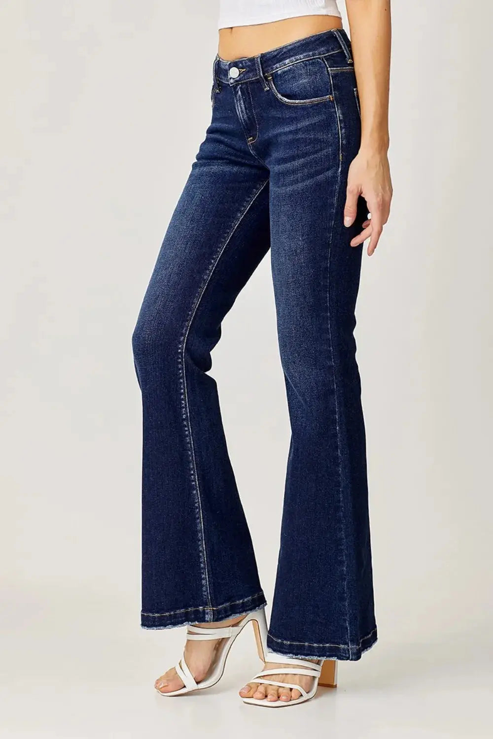 RISEN Full Size Low Rise Flare Jeans  Style Ratio