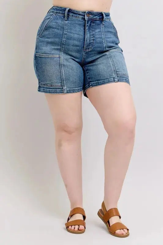 Judy Blue Full Size High Rise Denim Shorts  Style Ratio