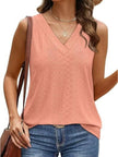 Eyelet V-Neck Tank  Style Ratio