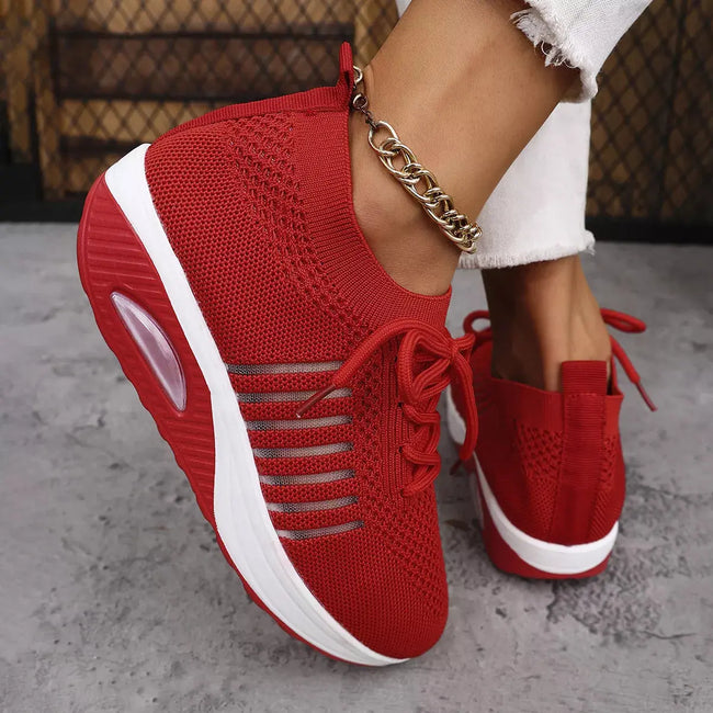 Breathable Mesh Lace Up Sneakers  Style Ratio