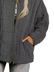 Quilted Zip Up Outerwear  Style Ratio
