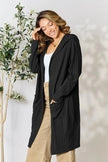 Basic Bae Full Size Hooded Sweater Cardigan  Style Ratio