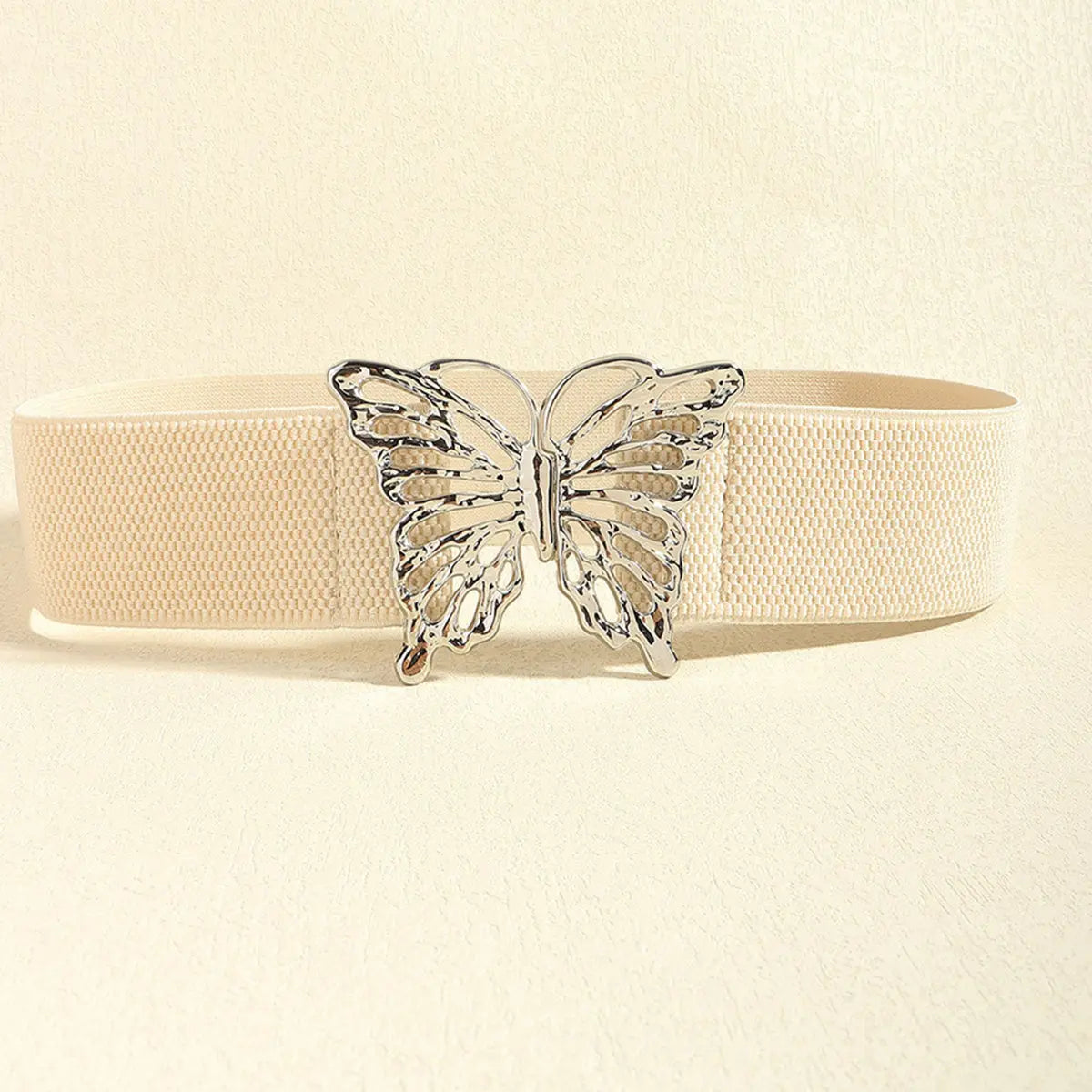 Butterfly Alloy Buckle Elastic Belt  Style Ratio