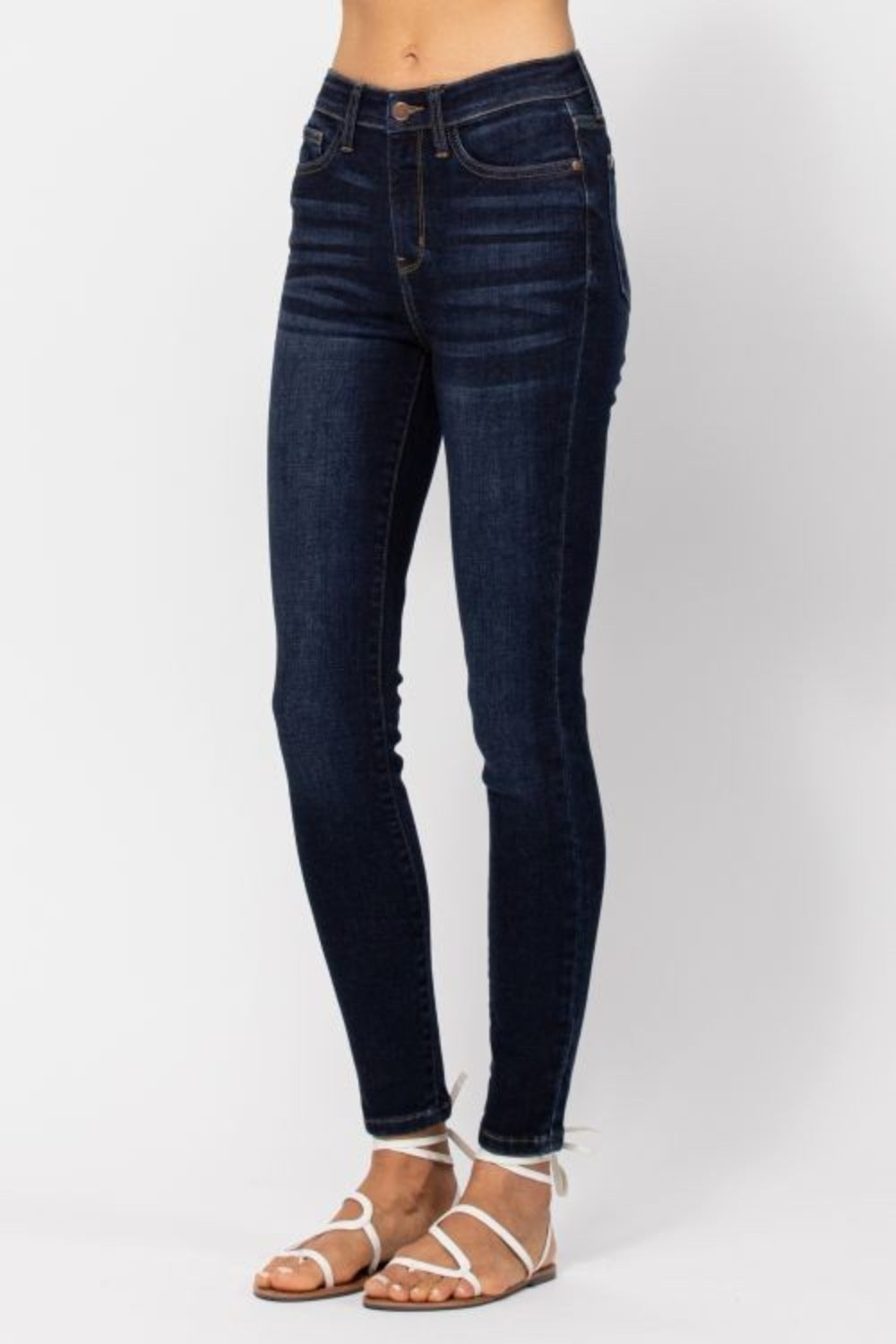 High Waist Handsand Skinny Jeans