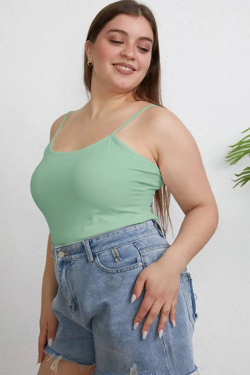 Basic Bae Full Size Round Neck Slim Tank Top  Style Ratio